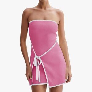 Knit Pink Wrap Dress